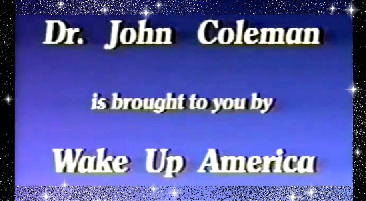 1994 LECTURE OF DR. JOHN COLEMAN FROM HIS BOOK "THE COMMITTEE OF 300" ⚔️