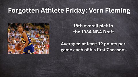 Forgotten Athlete Friday #174: Vern Fleming