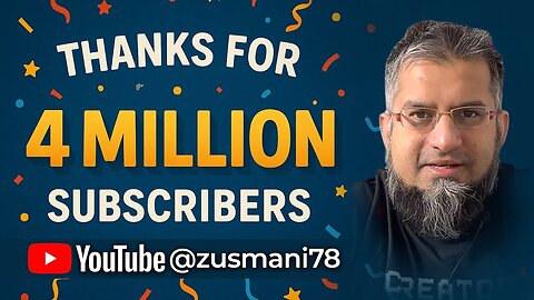 Thanks for 4 Million Subscribers | Zeeshan Usmani