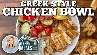 Greek Chicken Bowl on the Blackstone Griddle