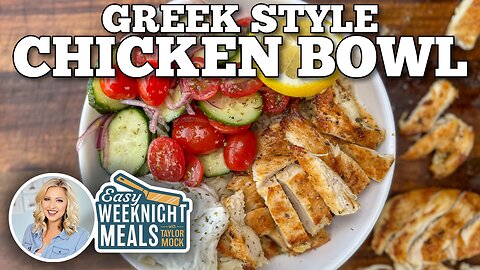 Greek Chicken Bowl on the Blackstone Griddle