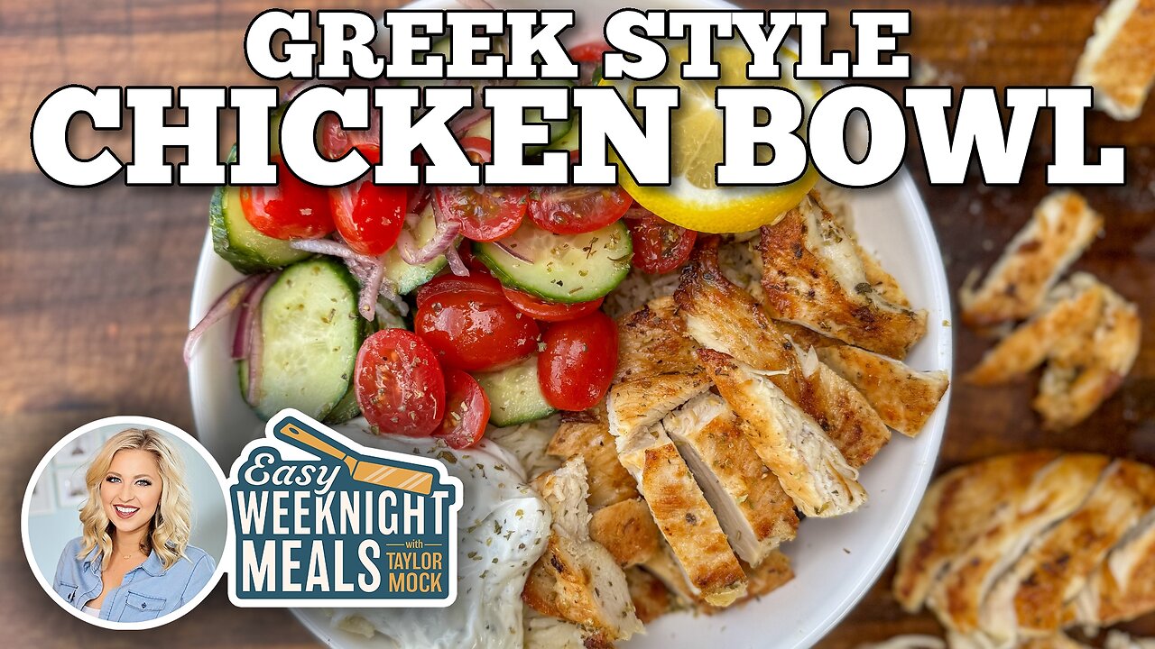 Greek Chicken Bowl on the Blackstone Griddle
