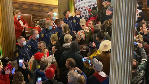 Armed Protesters Inside Michigan State Capitol at Anti-Lockdown Protest April 30th, 2020