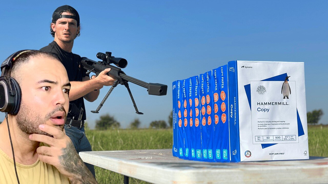 Dario reacts Yee Yee Life | How Many Pieces of Paper to Stop a 50 Cal Sniper Rifles