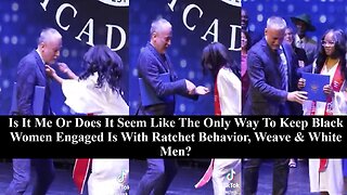 White Dean Dancing With Student Turns Weave Wearing Black Women Into Horny Coons!