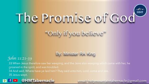 THE PROMISE OF GOD