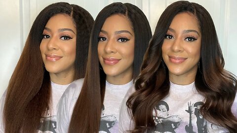 LuvMe Hair 4C Edges Ombre Kinky Straight Unit Review Same Wig 3 Ways