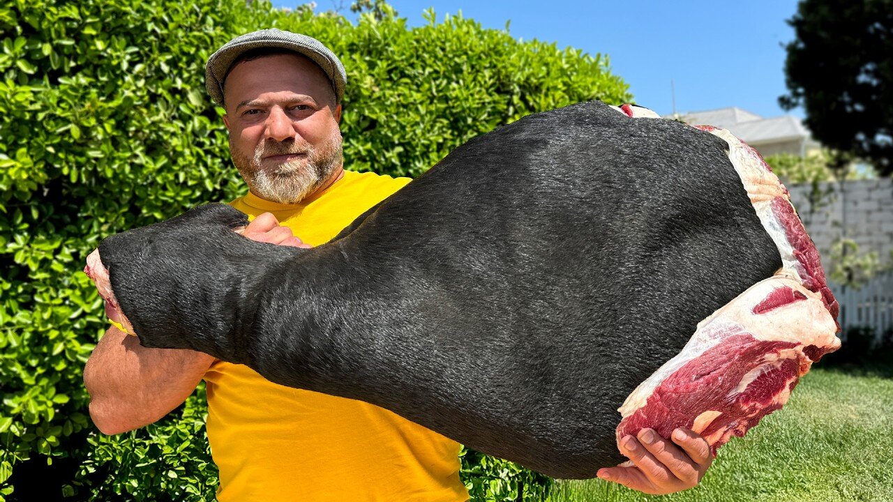 Cooking A HUGE Beef Leg! My Favorite Chef's Recipe