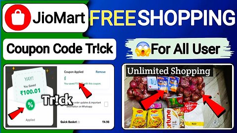 Jiomart Coupon Code Today | Jiomart 100 Free Shopping | Jiomart 100 off coupon | Jiomart offer today