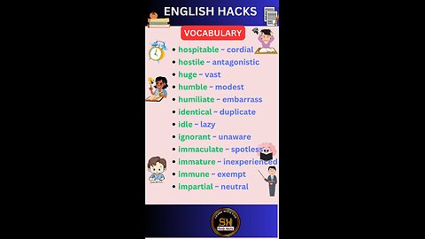 Most important daily use vocabulary for exam 2025 00 #studyhacks123 #vocabulary #english #shorts