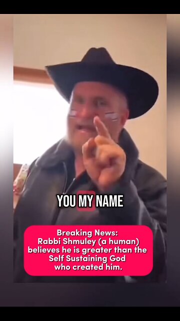 Rabbi butt plug Shmuley says he's greater than God almighty
