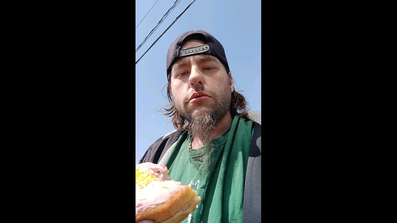 having a donut from Sweetwater!