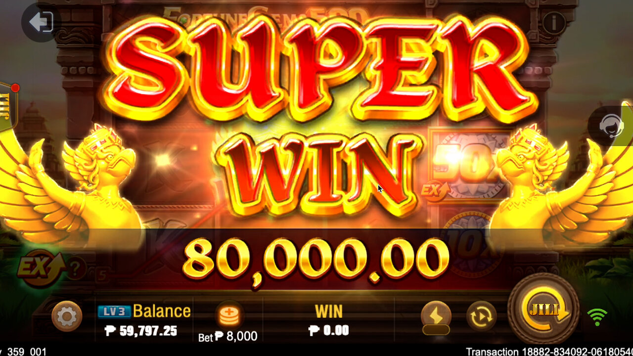 8000 Per Spin in Fortune Gems Nudge