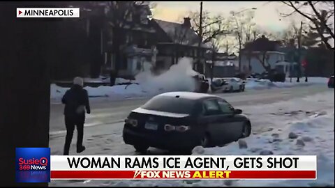 ACTIVIST RAMS ICE AGENT, GETS SHOT