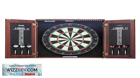 VEVOR Dartboard and Cabinet Set Official Size Complete Accessory Steel Tip Dart Review