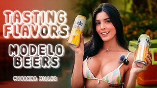 Trying Different Modelo Beer🍺Flavors in My Pool in Bikini [4K]