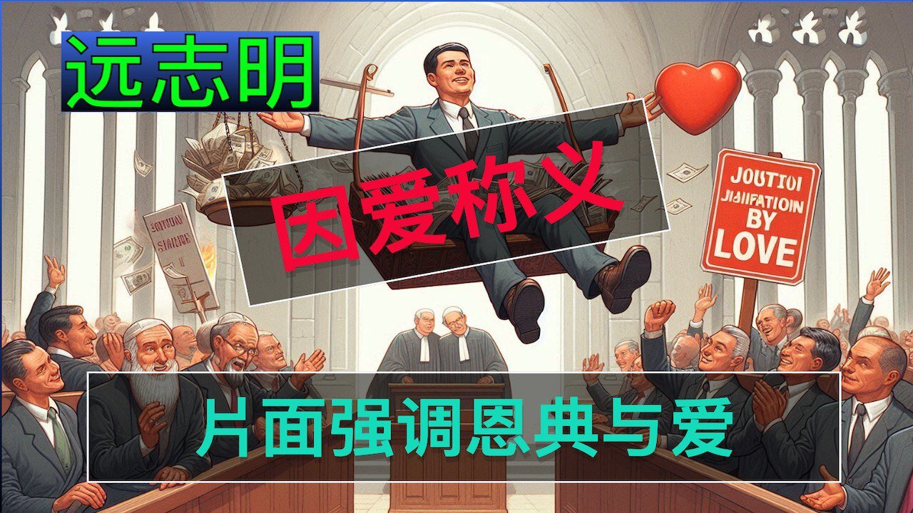 远志明因爱称义,片面强调恩典与爱
