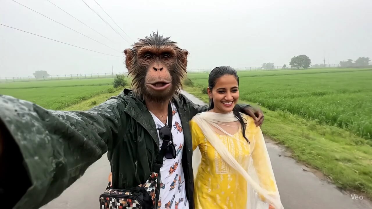 monkey vlogging in bodar