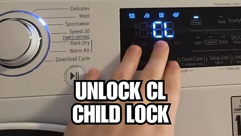 How to UNLOCK LG TUMBLE DRYER Key & Child LOCK