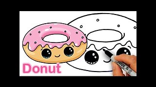 How to Draw a Cartoon Donut Cute and Easy