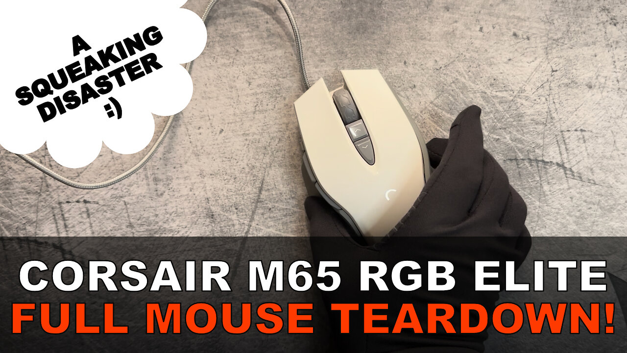 Corsair M65 RGB Elite Gaming Mouse Teardown - White Edition