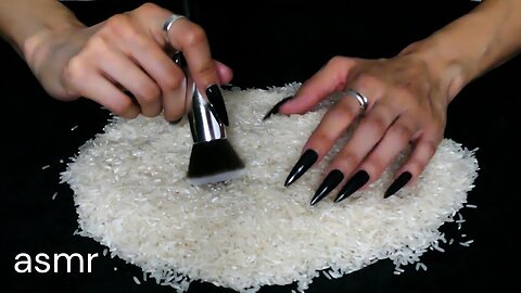 ASMR Sounds with Raw Rice (no talking)