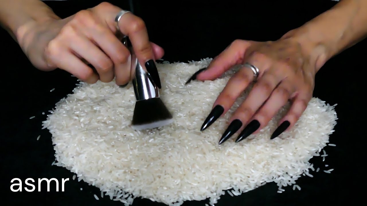 ASMR Sounds with Raw Rice (no talking)