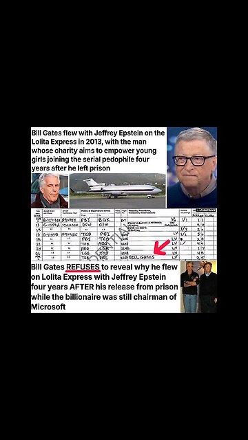 Why did BILL GATES at first DENY, then REFUSE to answer why he flew on EPSTEIN'S