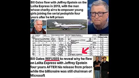 Why did BILL GATES at first DENY, then REFUSE to answer why he flew on EPSTEIN'S
