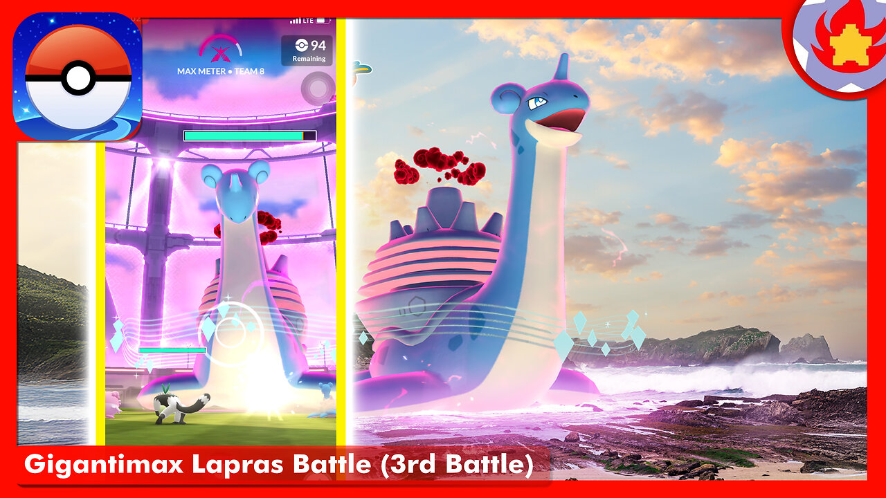 Gigantimax Lapras Battle (3rd Battle) | Pokemon GO
