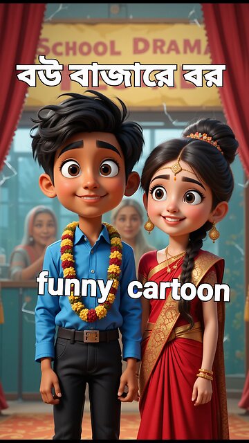 বউ বাজারে বর | Bou Bajare Bor | Funny Bangla Cartoon | Hilarious School Drama 2025