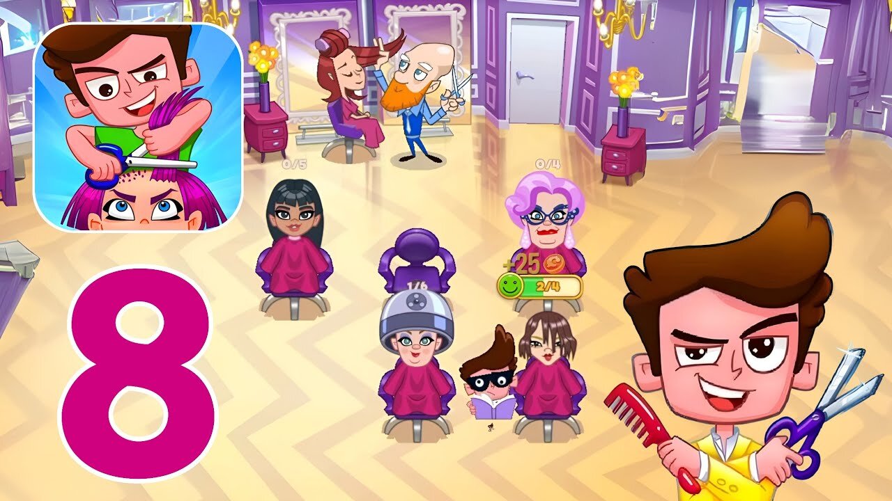Cheating Tom 4 - Hair Stylist Wannabe - Gameplay Walkthrough Part 8 - Level 71-80 (iOS, Android)