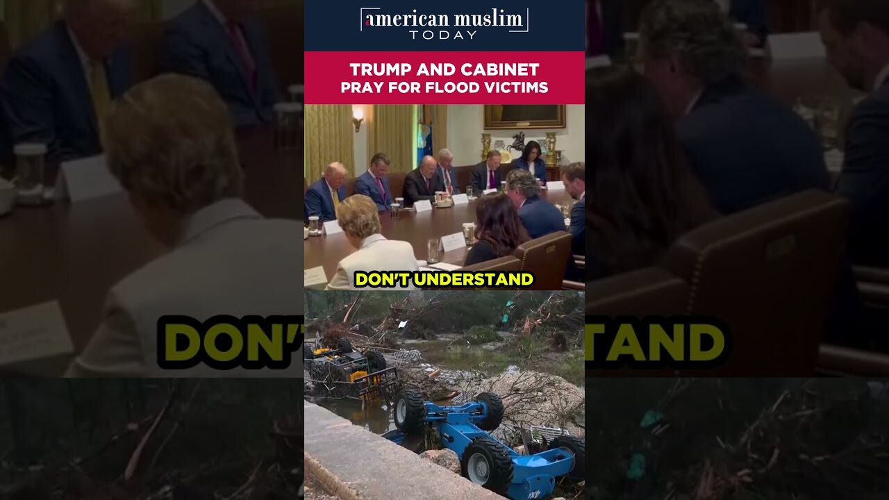Trump and Cabinet pray for flood victims.