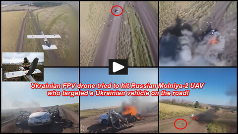 Siversk direction: Ukrainian FPV interceptor fails to catch Russian Molniya-2 UAV