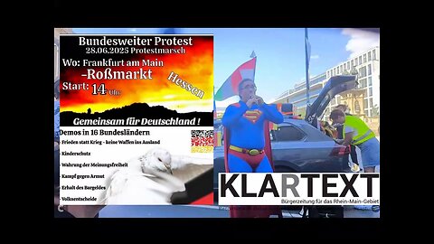 Abschlusskundgebung GfD-Demo Frankfurt 28.06.25: Deutschlandfahne, Patriotismus & Subsidiarität