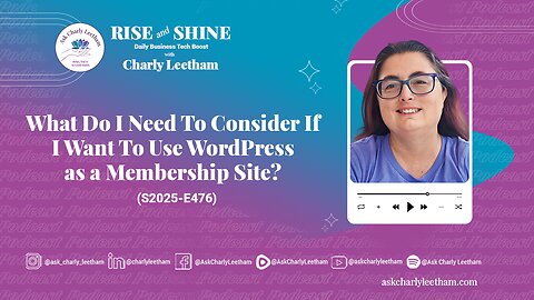 What Do I Need To Consider If I Want To Use WordPress as a Membership Site? (2025/476)