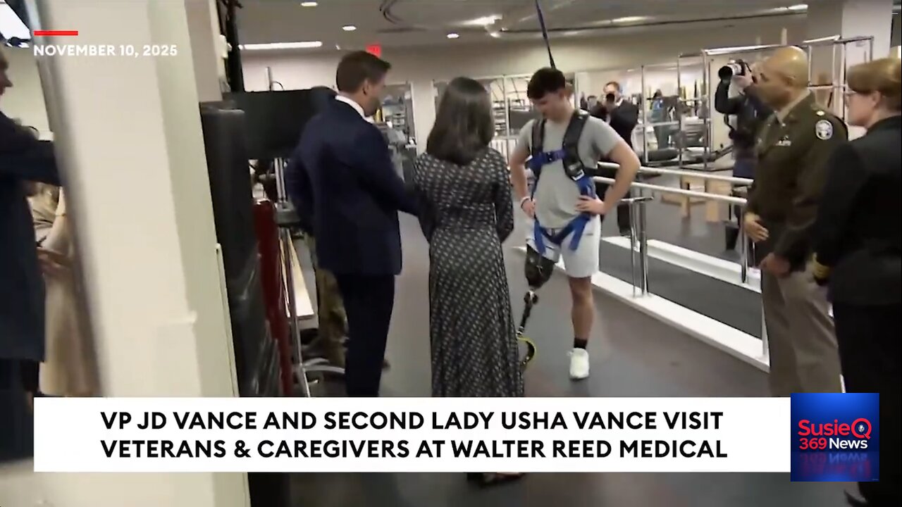 JD Vance And Usha Vance Visit Veterans And Caregivers At Walter Reed Medical Center