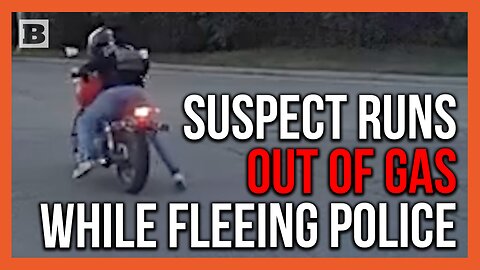 Stolen Motorcycle Runs Out of Gas When Suspect Tries to Run from Police