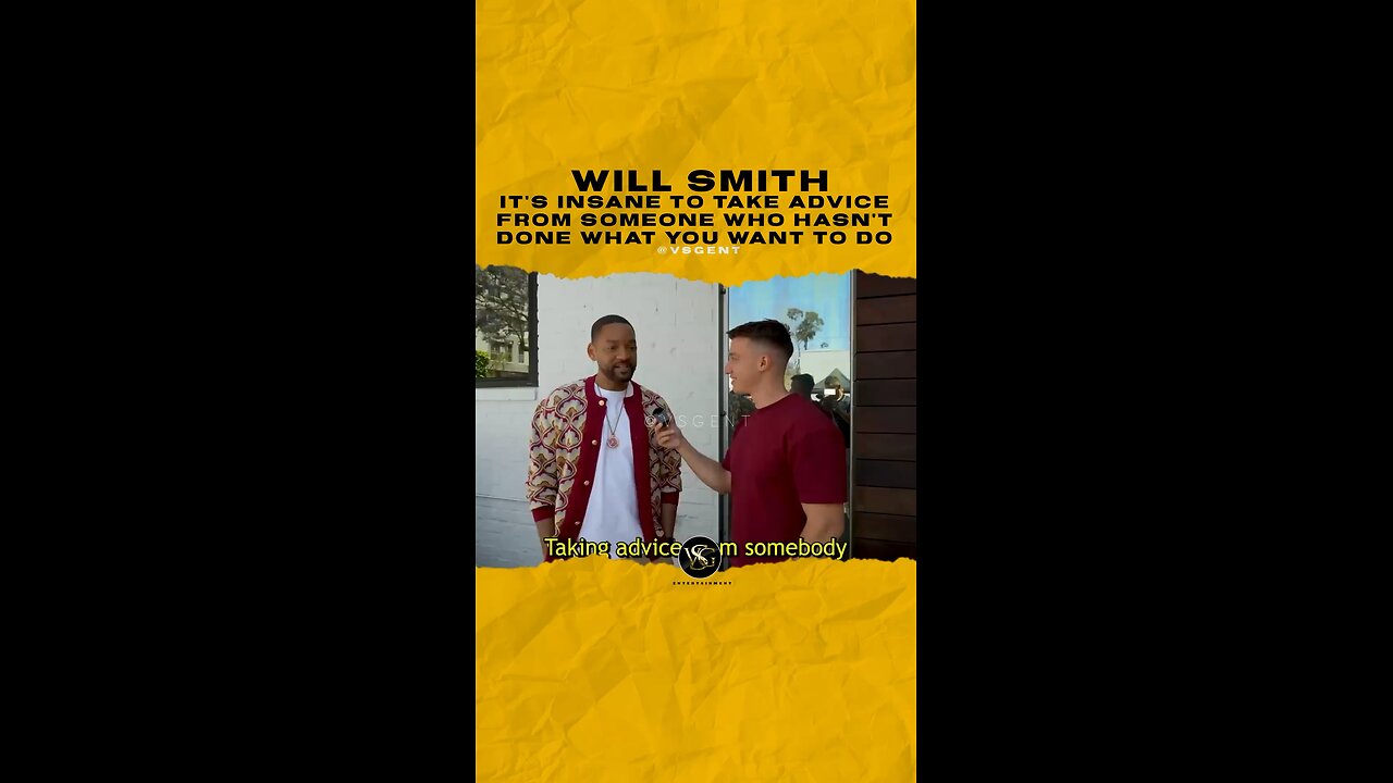 @willsmith It’s insane to take advice from someone who hasn’t done what you want to do