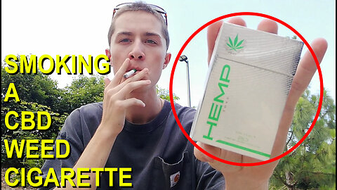 Smoking a CBD Weed Cigarette