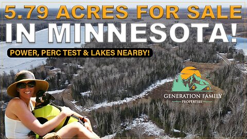 5.79 Acres for Sale in Minnesota! Wooded Land w/ Power, Perc Test & Lakes Nearby!