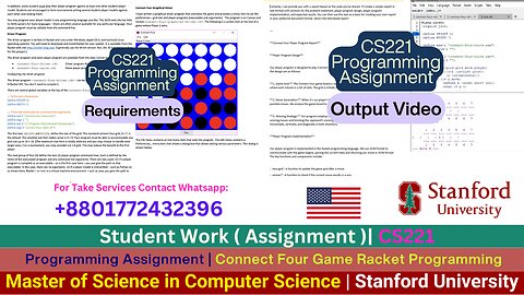 Student Work(Assignment )|CS221 Programming Assignment:Connect Four with Functional Programming