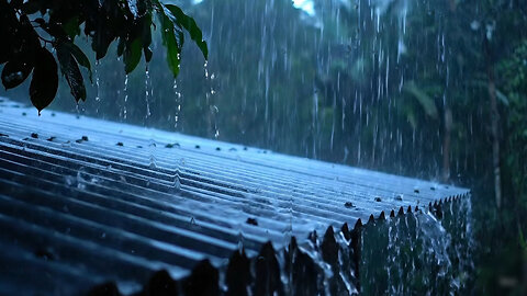 Focus & Study Rain ASMR: 3 HOURS Tin Roof Sound for Concentration & Relaxation