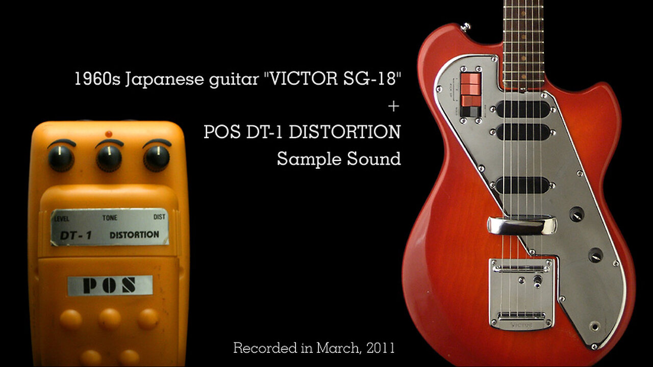 1960s Japanese guitar VICTOR SG-18 + POS DT-1 DISTORTION, Sample Sound