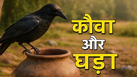 कौआ और घड़ा | बुद्धिमानी की जीत | बच्चों के लिए नैतिक कथा