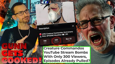 James Gunn EMBARRASSED Again! Creature Commandos Live Stream Draws 300 Viewers!