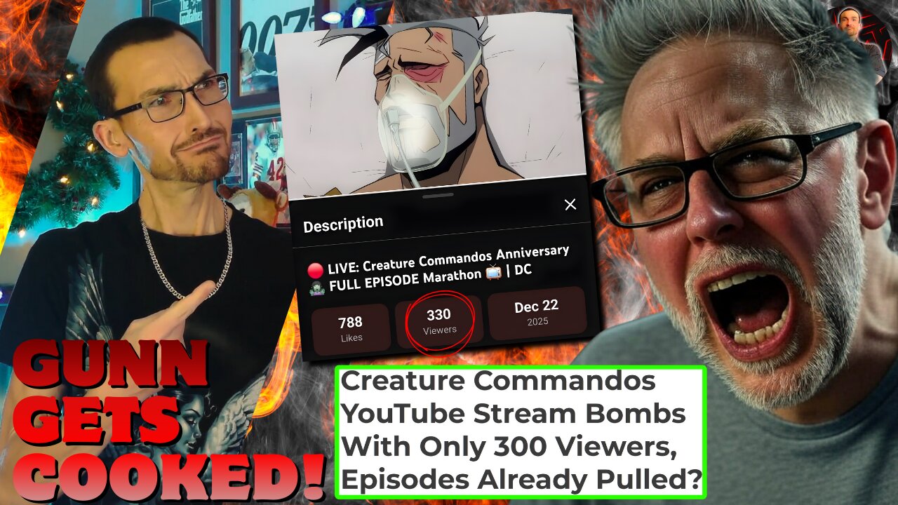 James Gunn EMBARRASSED Again! Creature Commandos Live Stream Draws 300 Viewers!