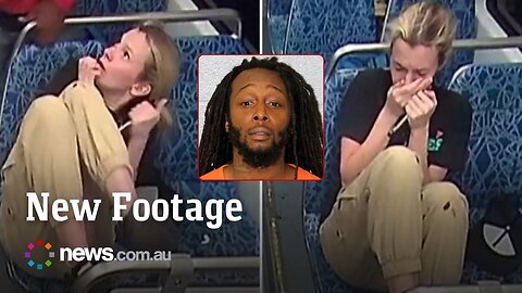 Ukrainian refugee's look of horror after fatal train stabbing