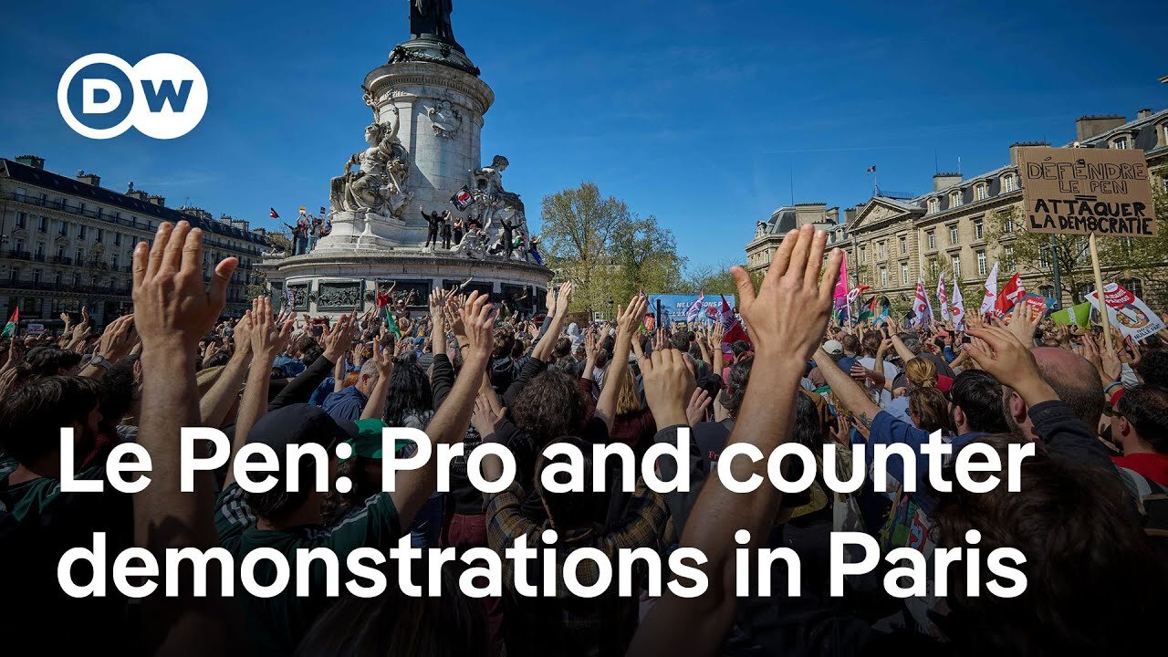 Le Pen supporters and protesters rally in Paris | DW News