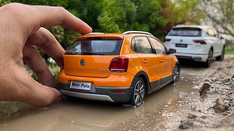 118 Scale Volkswagen Polo Cross Offroad Test Ft Tiguan Diecast Model Cars1